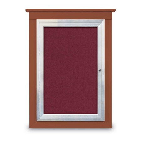 United Visual Products Single Door Enclosed Cathedral Letterboa UV1302CD-GOLD-GREEN